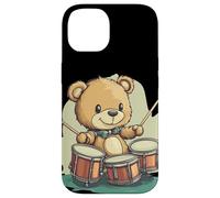 Magia musicale con questo orsacchiotto batterista a dondolo Custodia per iPhone 14