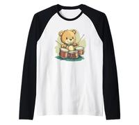 Magia musicale con questo orsacchiotto batterista a dondolo Maglia con Maniche Raglan