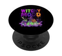Magia Stregata Di Halloween Calderone Gatto Nero PopSockets PopGrip Adesivo