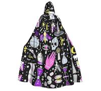 Magia Stregoneria Stregoneria Boemia Disegno Stampa Uomo Cosplay Mantello Robe Costume Halloween Con Cappuccio Uniforme Mantello Medievale Mantello Mago Robe