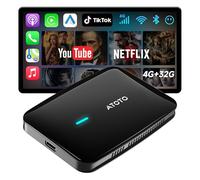 Magic AI Box Wireless CarPlay & Android Auto Adapter, Car Video Box per OEM Wired CP/AA, Dual WiFi e Bluetooth IoT Hub, Supporta per Netflix/YouTube/TikTok/TF Card, DriveChat AI Voice (CB4B-4G+32G)
