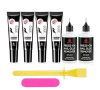 MAGIC ARMOR 4 x 6 g colla per unghie e 2 x 20 ml, senza lampada UV necessaria colla per unghie, senza acetone
