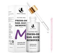 MAGIC ARMOR Rimozione colla per unghie 60 ml, senza acetone, delicato ed efficace per unghie finte, rimozione veloce, semplice e inodore per colla per unghie con matita acrilica