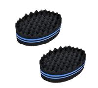 Magic Barber - 2 pennelli bifacciali per capelli ricci da uomo nero, strumento per la cura della bobina afro, con grandi fori per dread, blocchi, onde e ricci