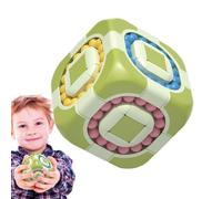 Magic Bean Cube - 2 in 1 puzzle rotante educativo, giocattolo di da stress | La lavorazione superiore porta il gioco di allenamento del cervello per bambini per bambini, ragazzi, ragazze e ba