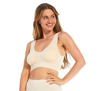 MAGIC Bodyfashion Comfort Reggiseno da Donna Senza Cuciture, con Spalline Larghe, Bamboo Cream, XL