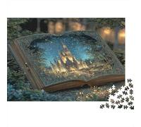 Magic Book Puzzle Intrattenimento Creativo 1000 Pezzi Castle in The Book Puzzle Di Cartone Decorazione Perfetta Classici Giochi Per Uomini E Donne 52x38cm/1000pcs