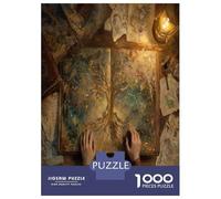 Magic Book Puzzles Giochi Educativo 1000 Elementi The Golden Leaf World Tree Puzzle Di Cartone Decorazione Perfetta Sfide Divertenti Per Adulti 38x26cm/1000pcs
