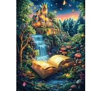 Magic Book Waterfall Puzzle 500 Pezzi Per Regalo Di San Valentino Cartone Spesso Per Coppie Animals And Plants Per Serate in Casa Insieme Con Confezione Regalo Edizione Esclusiva 500 PCS