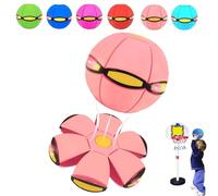 Magic Bouncing Ball, palla rimbalzante per bambini, interazione genitore-figlio con luci, doppia forma liberamente commutabile, per la reazione educativa dell'esercizio corporeo (rosa chiaro)