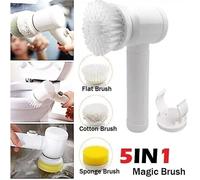Magic Brush 5in1 Spazzola Elettrica Rotante per Pulizia 3 Testine Spin Scrubber