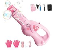 Magic Bubble Maker - Macchina per bolle con e musica, set di automatica ricaricabile, portatile per feste per bambini, spiaggia, estate, giochi all'aperto, festa di compleanno,