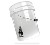 MAGIC BUCKET | Secchio per lavaggio auto lavaggio a mano bianco | 5 litri US circa 20 litri | Compatibile con Grit Guard, Detail Guardz Dirt Lock, Chemical Guys Dirt Trap, Gamma Lids