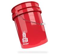 MAGIC BUCKET | Secchio per lavaggio manuale dell'auto Rosso | circa 20 litri/5 galloni USA | compatibile con Grit Guard, Detail Guardz Dirt Lock, Chemical Guys Dirt Trap, Gamma Lid