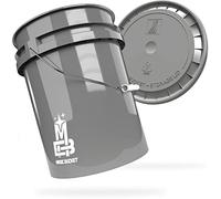 MAGIC BUCKET | Set di secchio per lavaggio auto, lavabile a mano grigio con secchio abbinato | 5 sfere US circa 20 litri | compatibile con Grit Guard, Detail Guardz Dirt Lock, Chemical Guys Dirt Trap