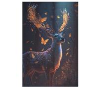 Magic Butterfly Deer Puzzle Per Adulti 1000 Pezzi Difficile Puzzles in Legno Impegnativo Gioco Preciso A Incastro Gioco Educativo Sfida Giocattolo 78×53cm