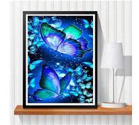 Magic Butterfly Diamond Painting Kit,Diamond Art Kits for Adults,DIY diamond art painting for Beginner,5D Full Drill Square Diamond Gem Art Crafts for Home Wall Decor 55x75cm