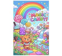 Magic Candy Land: Cute Candy World Coloring Book & Notebook for Kids: Book & Notebook for Kids