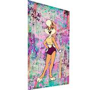 Magic Canvas Art Lola Bunny Burn Pop Art B8480 - Quadro su tela, 1 pezzo, 90 x 60 cm
