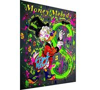 Magic Canvas Art Pop Art B8004 - Stampa artistica da parete, 1 pezzo, motivo: Donald Duck Money, dimensioni: 60 x 40 cm