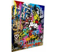 Magic Canvas Art Pop Art B8058 - Stampa artistica da parete di alta qualità, motivo topolino, 1 pezzo, dimensioni 120 x 60 cm