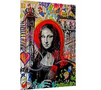 Magic Canvas Art - Pop Art Mona Lisa Painting Quadro su tela, 1 pezzo, stampa artistica di alta qualità, formato A4001, dimensioni: 100 x 75 cm