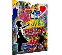 Magic Canvas Art - Quadro Pop Art Follow Your Dreams, 1 pezzo, stampa artistica moderna da parete, decorazione da parete - B8163, dimensioni: 100 x 50 cm