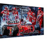 Magic Canvas Art - Quadro su tela A3540 di Michael Schumacher F1, 1 pezzo, stampa artistica moderna di alta qualità, decorazione da parete - A3540, dimensioni: 75 x 50 cm