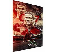 Magic Canvas Art - Quadro su tela Cristiano Ronaldo CR7, 1 pezzo, stampa artistica moderna da parete, decorazione da parete - P5286, dimensioni: 80 x 60 cm, multicolore
