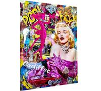 Magic Canvas Art - Quadro su tela Marilyn Monroe di alta qualità con stampa artistica moderna 1 pezzo, decorazione da parete elegante B8162, materiale: tela, dimensioni: 75 x 50 cm