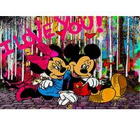 Magic Canvas Art Stampa artistica da parete di Topolino, 1 pezzo, di alta qualità, B8109, dimensioni: 120 x 80 cm