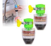 Magic Charcoal Water Filter - Carbon WaterFilter Faucet for Sink Faucet - 6 Layer Carbon FaucetWater Filter Splash-Proof for Kitchen Bathroom Sink (B-2)