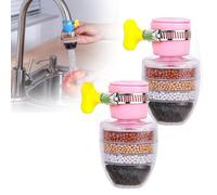Magic Charcoal Water Filter - Carbon WaterFilter Faucet for Sink Faucet - 6 Layer Carbon FaucetWater Filter Splash-Proof for Kitchen Bathroom Sink (C-2)