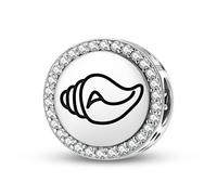 Magic Charms 925 in argento Sterling Jainism Shankha Conch gioielli Fit bracciale fascino etnico simboli culturali regali per le donne