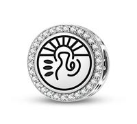 Magic Charms Argento Sterling 925 antroposofia Leo Seal Gioielli Fit Braccialetto Charm etnico Simboli culturali Regali per le donne