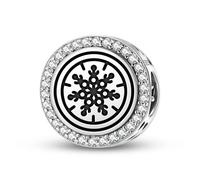 Magic Charms Argento Sterling 925 antroposofia Mercury Seal Gioielli Fit Bracciale Charm etnico simboli culturali regali per le donne