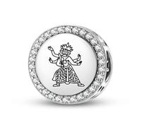 Magic Charms Argento Sterling 925 buddista Gods Janguli Gioielli Fit Bracciale Charm etnico Simboli culturali Regali per le donne