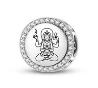Magic Charms Argento Sterling 925 buddista Gods Prajnaparamita Devi gioielli Fit Bracciale Charm etnico simboli culturali regali per le donne