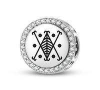 Magic Charms Argento Sterling 925 Central America Ayizan Velekete Gioielli Fit Bracciale Charm etnico Simboli culturali Regali per le donne