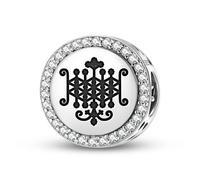 Magic Charms Argento Sterling 925 Central America Ogun Gioielli Fit Braccialetto Charm etnico Simboli culturali Regali per le donne