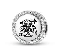 Magic Charms Argento Sterling 925 Central America Simbi Andezo Gioielli Fit Bracciale Charm Etnico Simboli Culturali Regali per le Donne