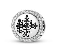 Magic Charms Argento Sterling 925 Central America Simbi Gioielli Fit Bracciale Charm Simboli etnici Culturali Regali per le donne