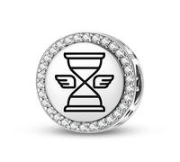 Magic Charms Argento Sterling 925 Freemasonry Hourglass gioielli Fit bracciale fascino etnico simboli culturali regali per le donne