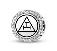 Magic Charms Argento Sterling 925 Freemasonry The Royal Arch Gioielli Fit Bracciale Charm etnico Simboli culturali Regali per le donne