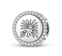 Magic Charms Argento Sterling 925 Inuit Enchanted Gufo Gioielli Fit Bracciale Charm etnico Simboli culturali Regali per le donne