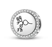 Magic Charms Argento Sterling 925 Nazca Lines Seaweed Gioielli Fit Bracciale Charm etnico Simboli culturali Regali per le donne