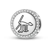 Magic Charms Argento Sterling 925 Nazca lines The Dog Gioielli Fit Bracciale Charm etnico Simboli culturali Regali per le donne