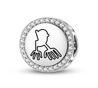 Magic Charms Argento Sterling 925 Nazca lines The Hands Gioielli Fit Bracciale Charm etnico Simboli culturali Regali per le donne