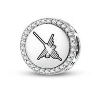 Magic Charms Argento Sterling 925 Nazca lines The Hummingbird Gioielli Fit Bracciale Charm etnico simboli culturali regali per le donne