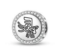 Magic Charms Argento Sterling 925 Nazca lines The Pelican Gioielli Fit Bracciale Charm etnico simboli culturali regali per le donne